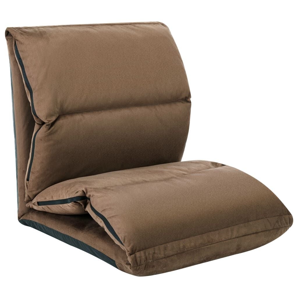 VidaXL Vloerstoel Inklapbaar Microvezel Taupe - 34% Korting