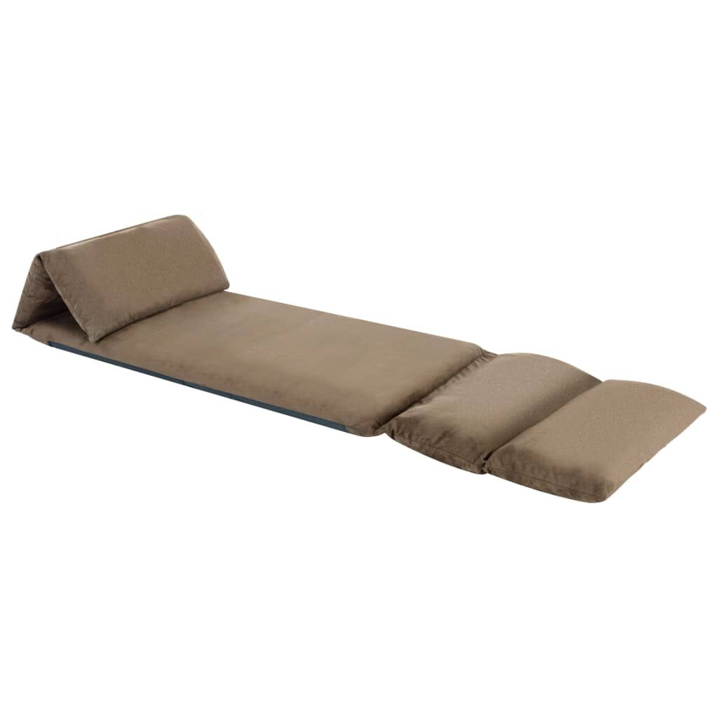 VidaXL Vloerstoel Inklapbaar Microvezel Taupe - 34% Korting