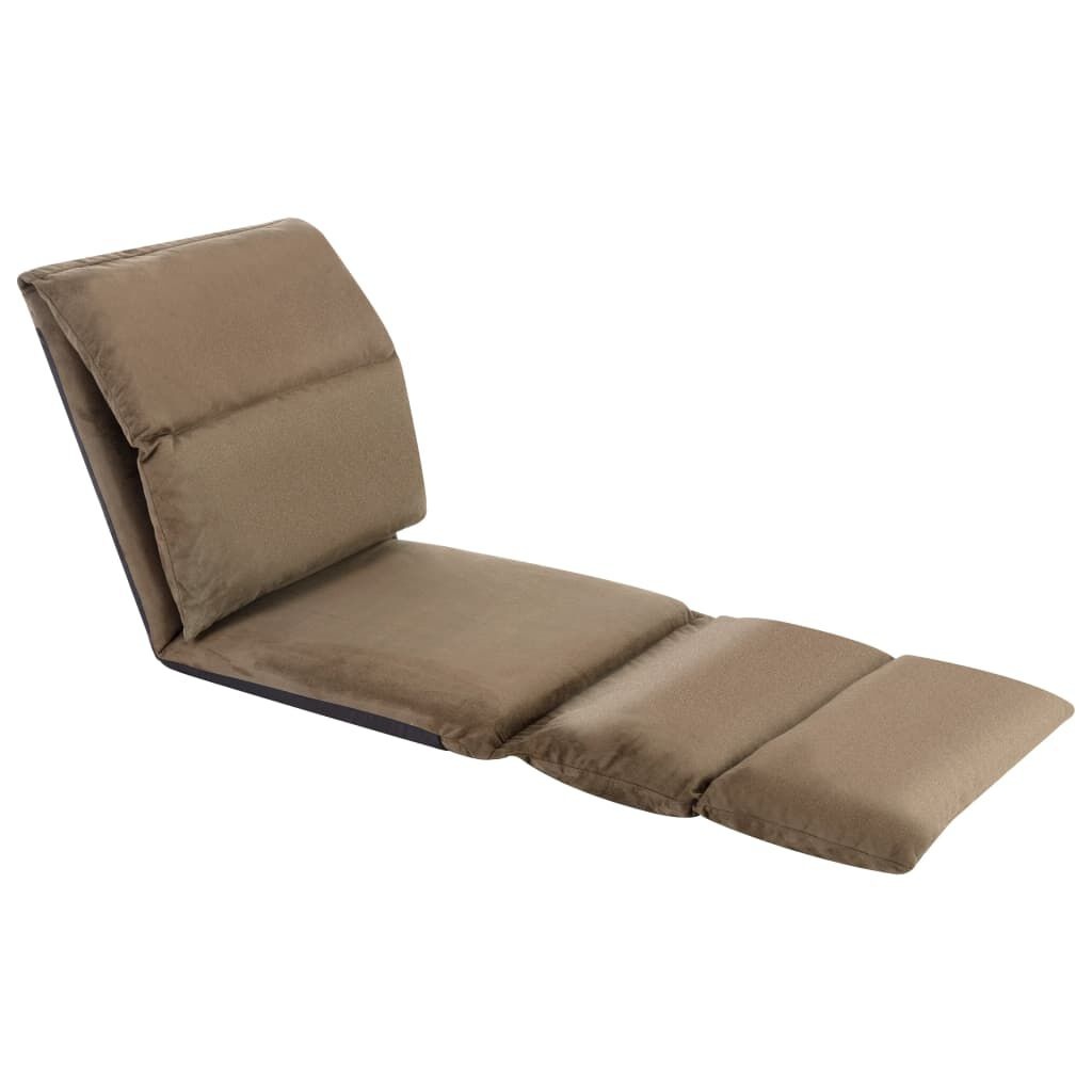 VidaXL Vloerstoel Inklapbaar Microvezel Taupe - 34% Korting