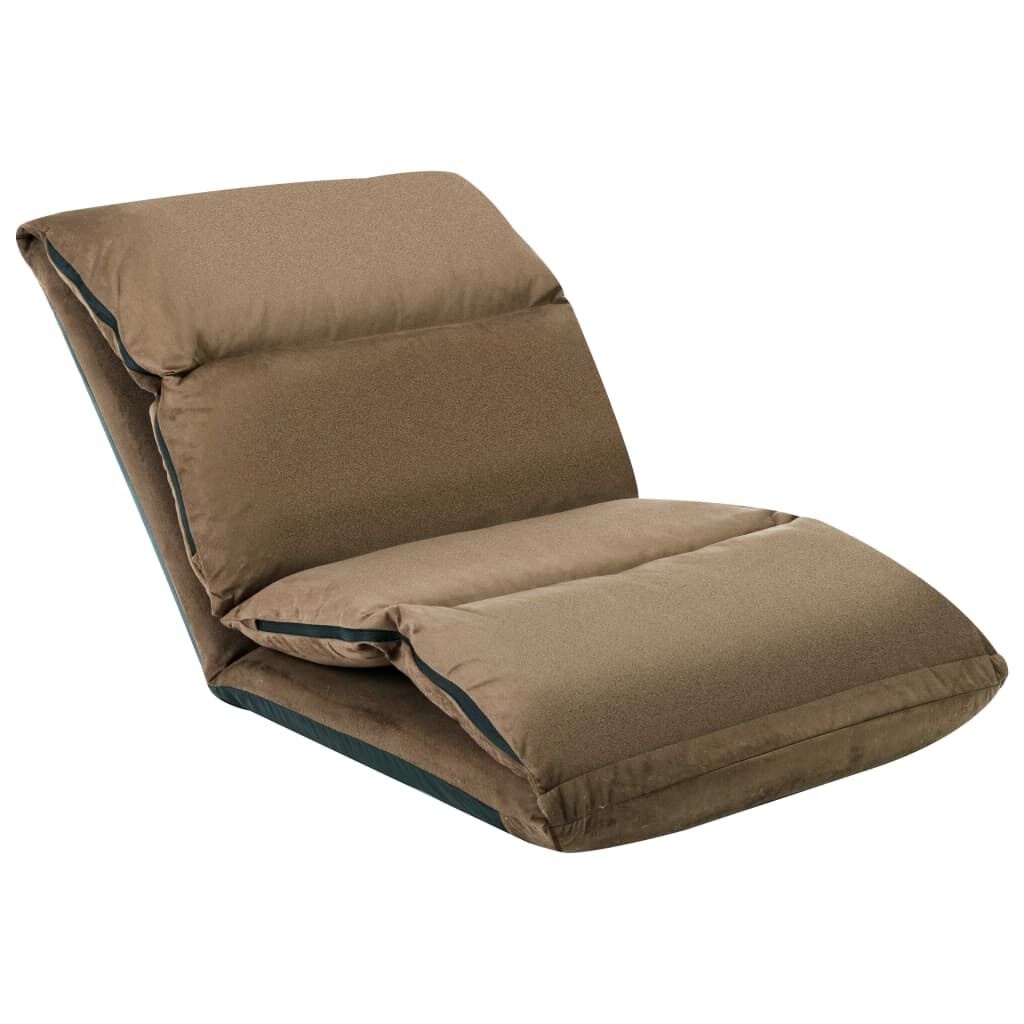 VidaXL Vloerstoel Inklapbaar Microvezel Taupe - 34% Korting