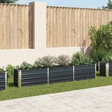 Verhoogde Plantenbak Staal Antraciet 240x40x45 cm - 53% Korting!