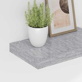 VidaXL Wandschappen 2 st. zwevend 40x23x3,8 cm MDF Betongrijs - 29% Korting!
