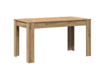 Eettafel 140x76 cm Bewerkt Hout Artisanaal Eikenkleurig - 35% Korting