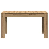 Eettafel 140x76 cm Bewerkt Hout Artisanaal Eikenkleurig - 35% Korting