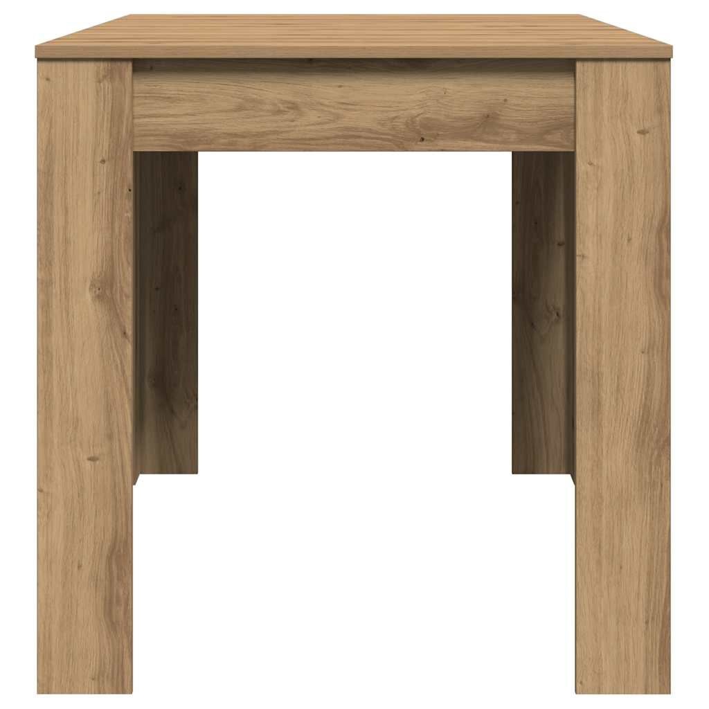 Eettafel 140x76 cm Bewerkt Hout Artisanaal Eikenkleurig - 35% Korting