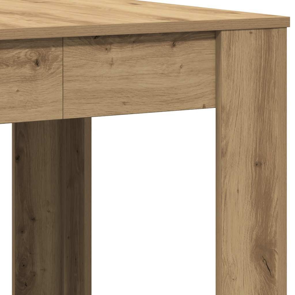 Eettafel 140x76 cm Bewerkt Hout Artisanaal Eikenkleurig - 35% Korting