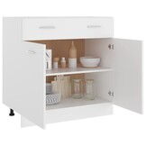 vidaXL Keukenonderkast met Lade Wit (80x46x81,5 cm) - 54% Korting!