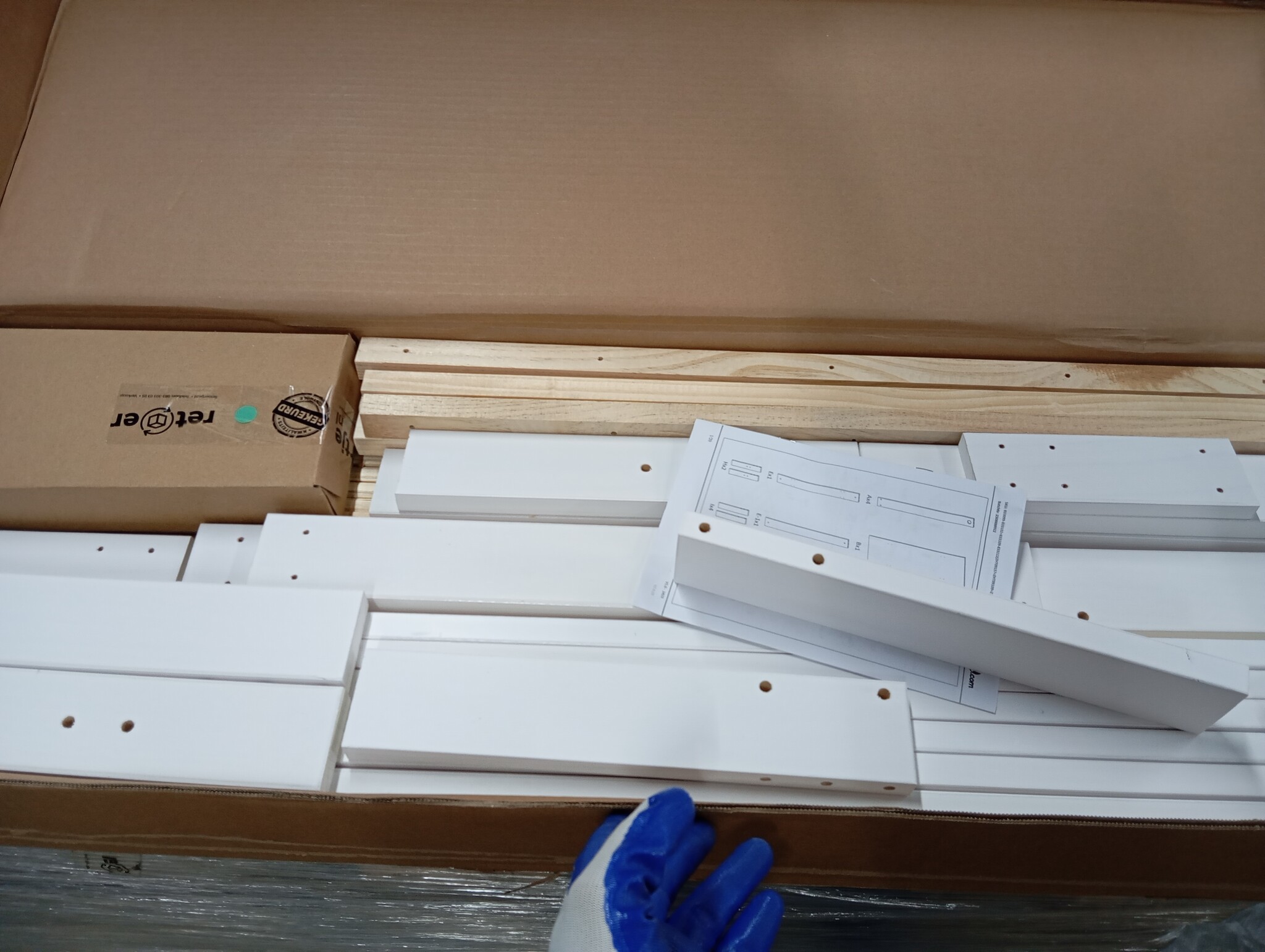 VidaXL Bedframe Grenenhout Wit 100x200 cm - 54% Korting