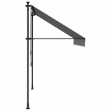 vidaXL Uittrekbare Luifel 250x150 cm Antraciet - 34% Korting