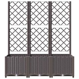 Plantenbak met latwerk 120x40x136 cm Polypropeen Bruin - 34% Korting