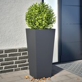 VidaXL Plantenbakken 2 st 35x35x75 cm Antraciet - 34% Korting