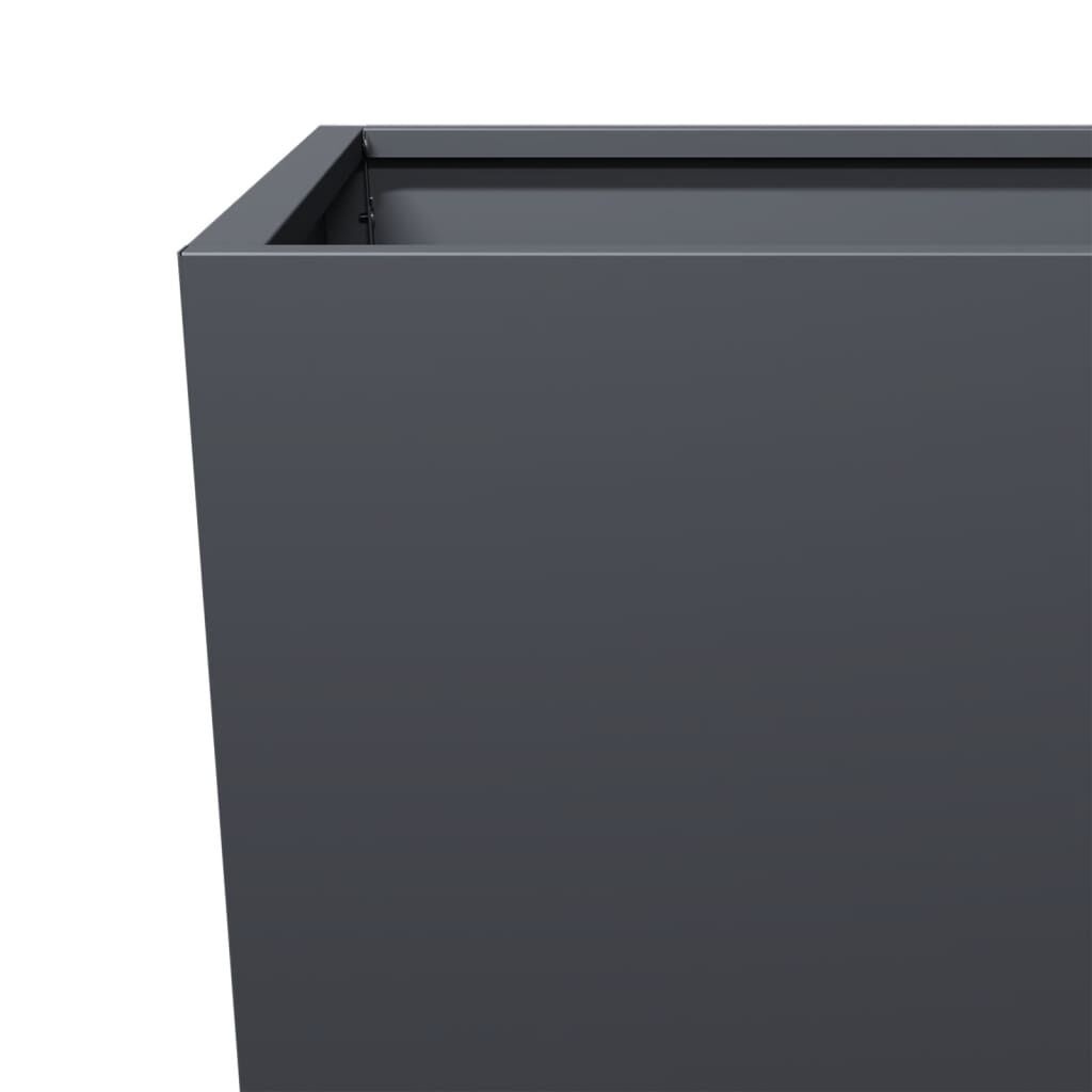 VidaXL Plantenbakken 2 st 35x35x75 cm Antraciet - 34% Korting