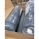 vidaXL 3-delige Loungeset met kussens massief grenenhout grijs