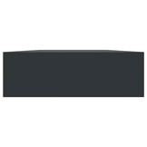 vidaXL Wandschap met lade zwevend 80x25x8 cm zwart