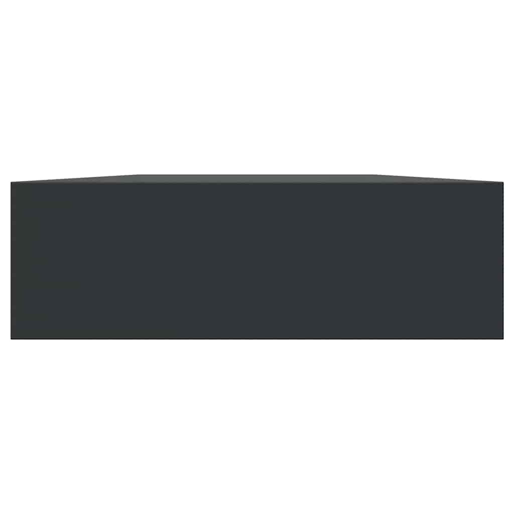 vidaXL Wandschap met lade zwevend 80x25x8 cm zwart