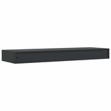 vidaXL Wandschap met lade zwevend 80x25x8 cm zwart