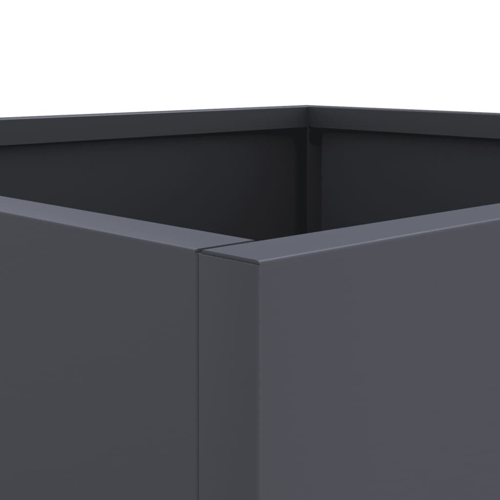 vidaXL Plantenbakken 2 st 42x40x39 cm staal antracietkleurig
