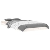 vidaXL Bedframe Grenenhout Wit 90x200 cm - 46% Korting