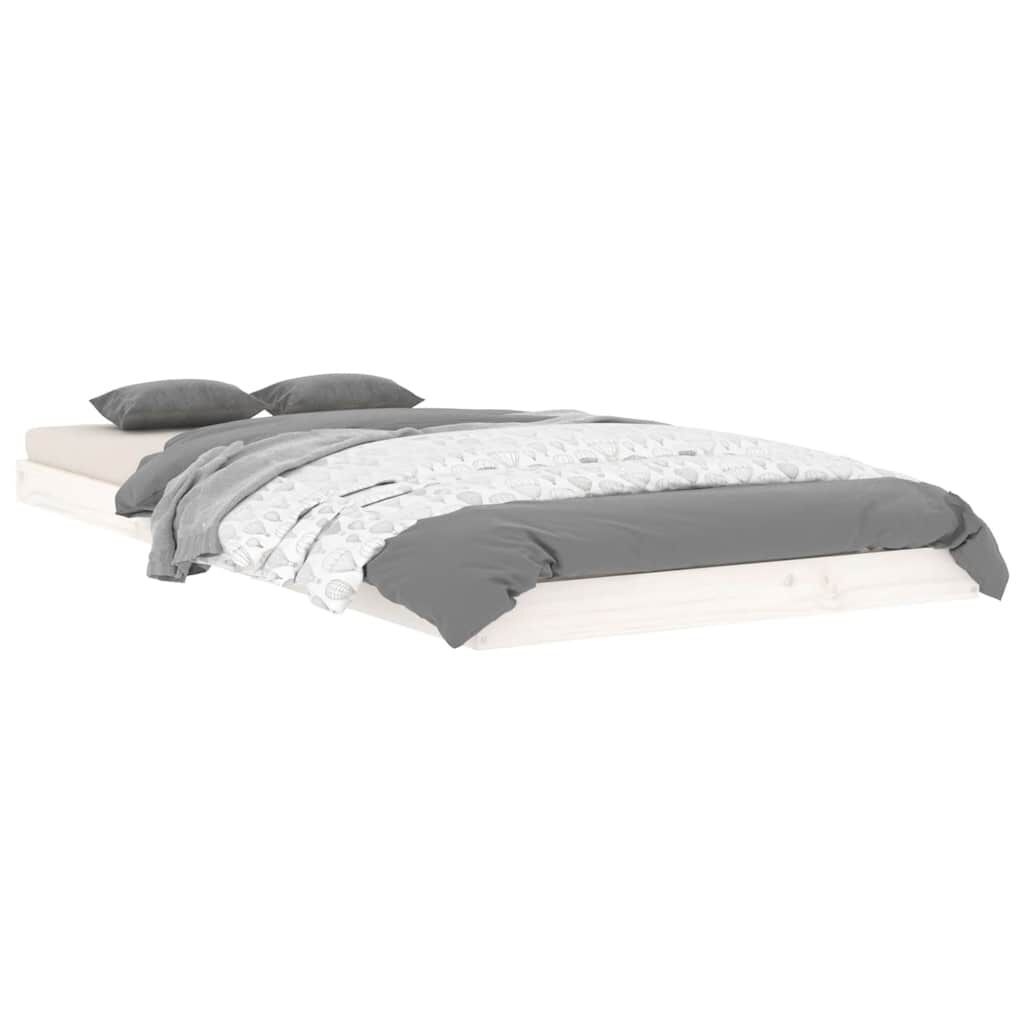 vidaXL Bedframe Grenenhout Wit 90x200 cm - 46% Korting
