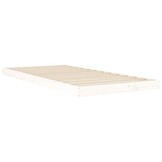 vidaXL Bedframe Grenenhout Wit 90x200 cm - 46% Korting