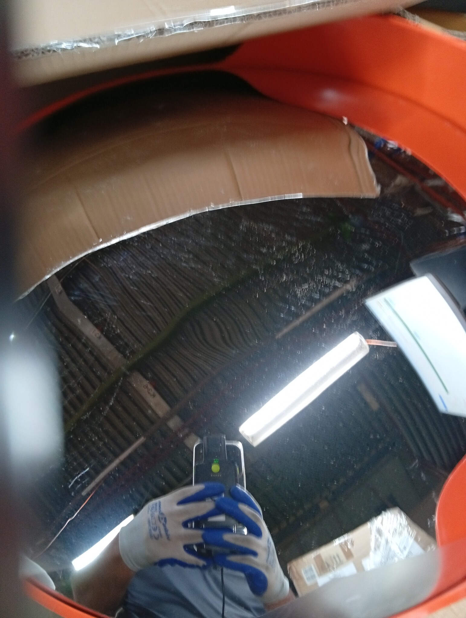 vidaXL Verkeersspiegel voor buiten 60 cm PC-kunststof oranje