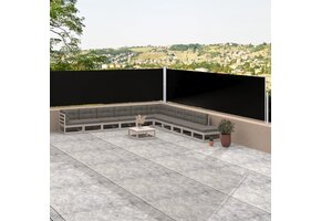 vidaXL Uittrekbaar Windscherm 220x1000cm Antraciet - 63% Korting!