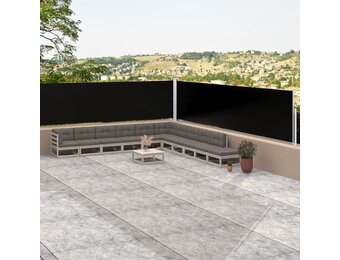 vidaXL Windscherm uittrekbaar 220x1000 cm antracietkleurig