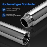 SereneLife Pole Dance Stang Zilver – In hoogte verstelbaar 204-274cm – Statisch & Roterend