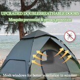 KEELYY Pop-up Camping Tent 3 Personen - Legergroen - Automatisch - Waterdicht