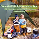 KEELYY Pop-up Camping Tent 3 Personen - Legergroen - Automatisch - Waterdicht