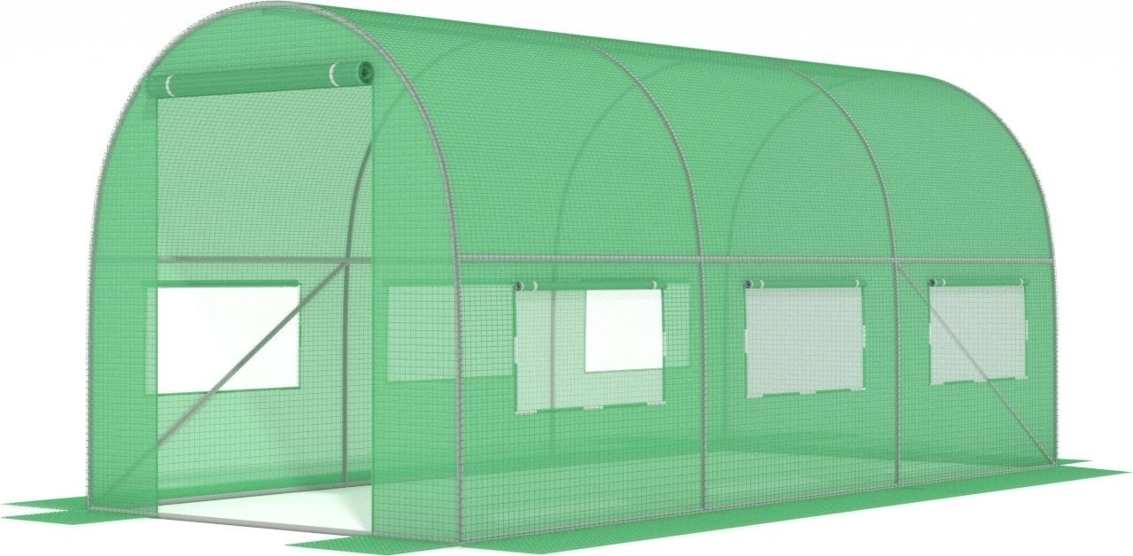 Tuinkas 4 x2,5x2 meter - 10m2 - metalen frame - klamboe ramen
