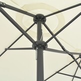 vidaXL Parasol met aluminium paal 460x270 cm zandkleurig
