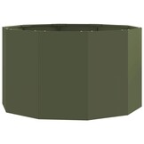 vidaXL Plantenbak Olijf Groen 90 x 90 x 50 cm Staal