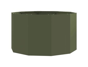 vidaXL Plantenbak Olijf Groen 90 x 90 x 50 cm Staal