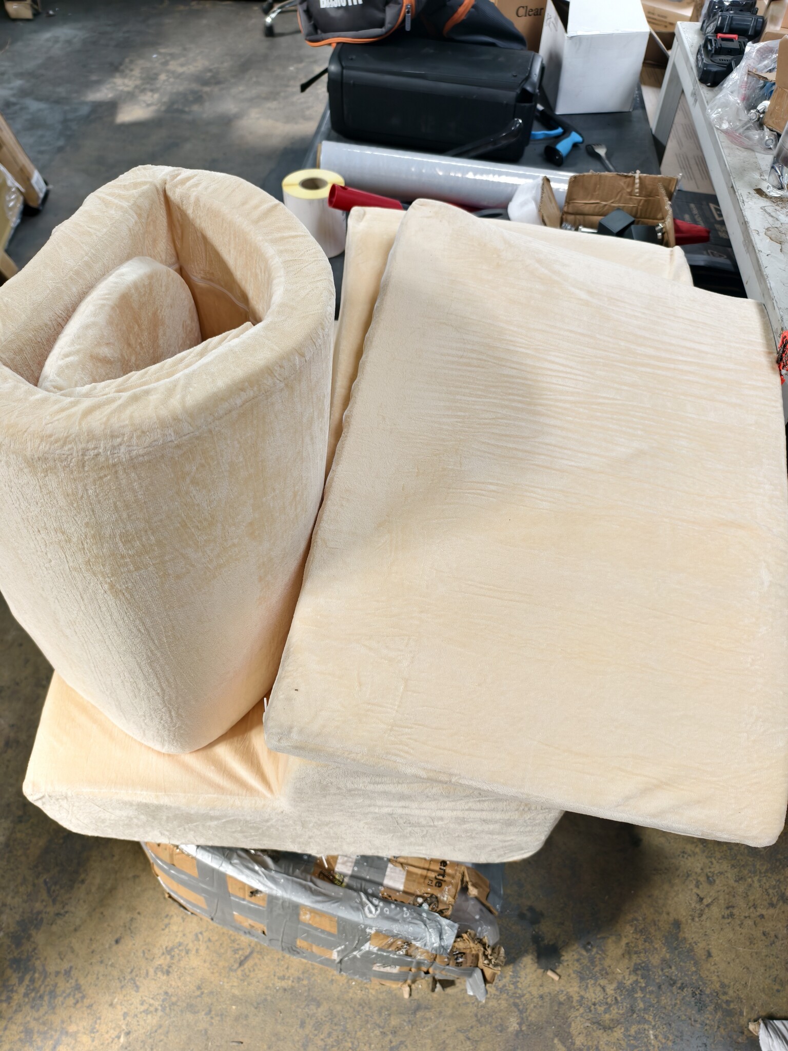 Foam speelset - 7-delig - met ballenbak en 100 ballen - beige