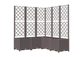Plantenbak met latwerk 120x120x136 cm Bruin - 63% Korting!