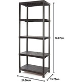 Tayg 745 Bouwpakket voor kunststof rek nr. 745, 700 x 400 x 1800 mm - Maat 700x400x1800mm