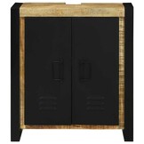 vidaXL Wastafelkast met plank Bruin 55 x 35 x 60 cm Massief Mango Hout