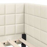 vidaXL Hoekbedframe met hoofdeinde Crème 100 cm x 200 cm Fluweel