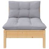 VidaXL 3-delige Loungeset Grenenhout Grijs - 41% Korting