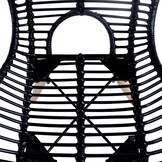 vidaXL Eetkamerstoelen 4 st natuurlijk rattan zwart