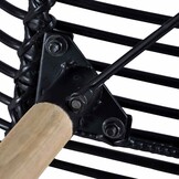 vidaXL Eetkamerstoelen 4 st natuurlijk rattan zwart