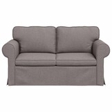 vidaXL Bank Taupe 155 x 82 x 80 cm Stof