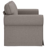 vidaXL Bank Taupe 155 x 82 x 80 cm Stof