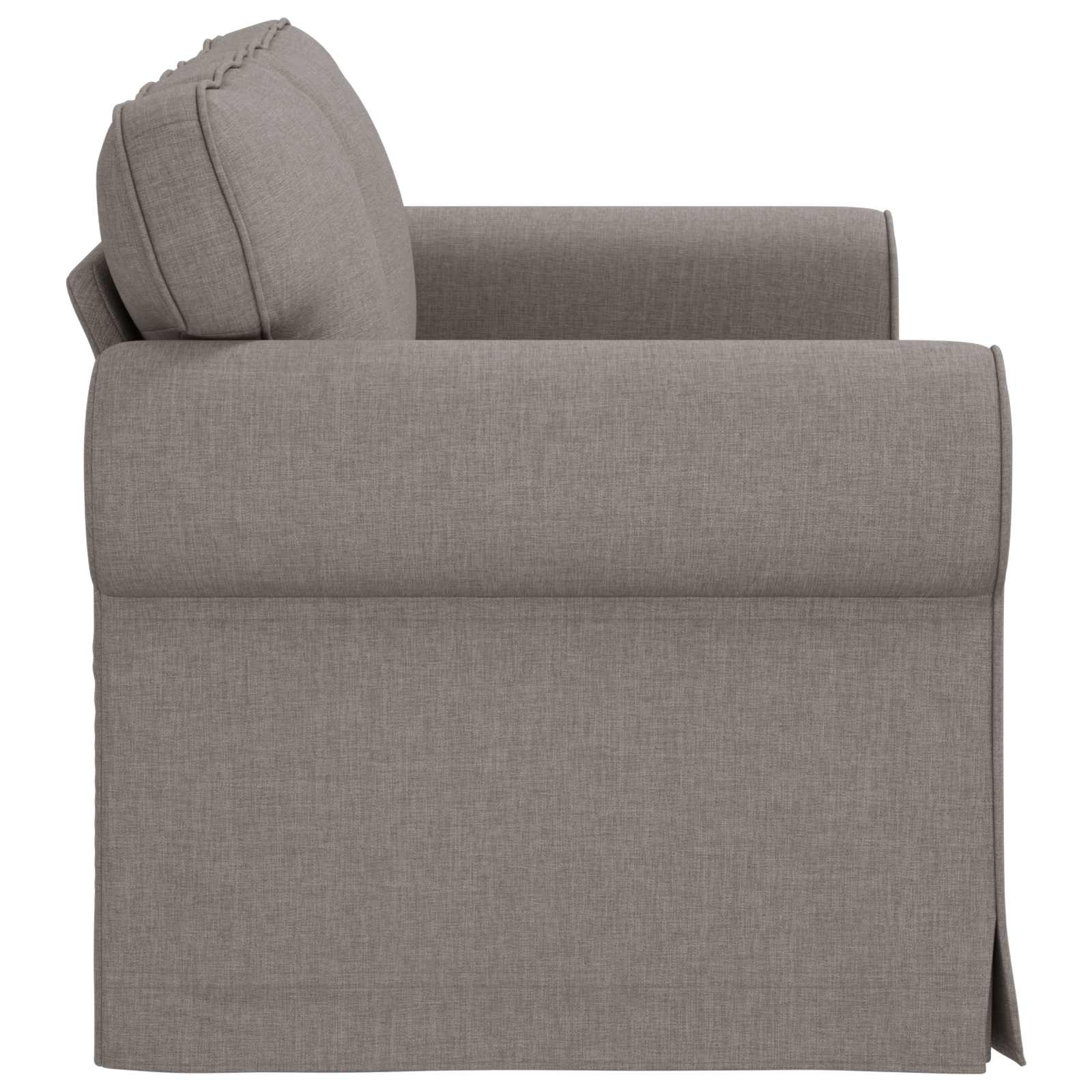 vidaXL Bank Taupe 155 x 82 x 80 cm Stof
