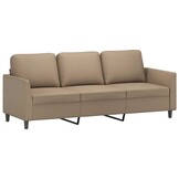 Driezitsbank 180 cm Kunstleer Cappuccino - 58% Korting