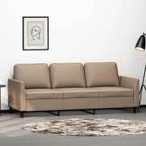Driezitsbank 180 cm Kunstleer Cappuccino - 58% Korting