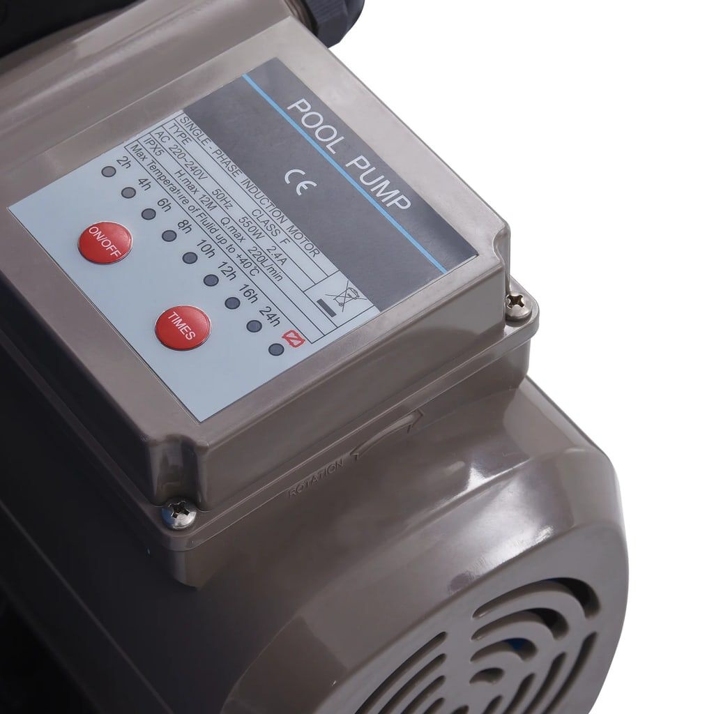 vidaXL Zandfilterpomp met timer 530 W 10980 L/u