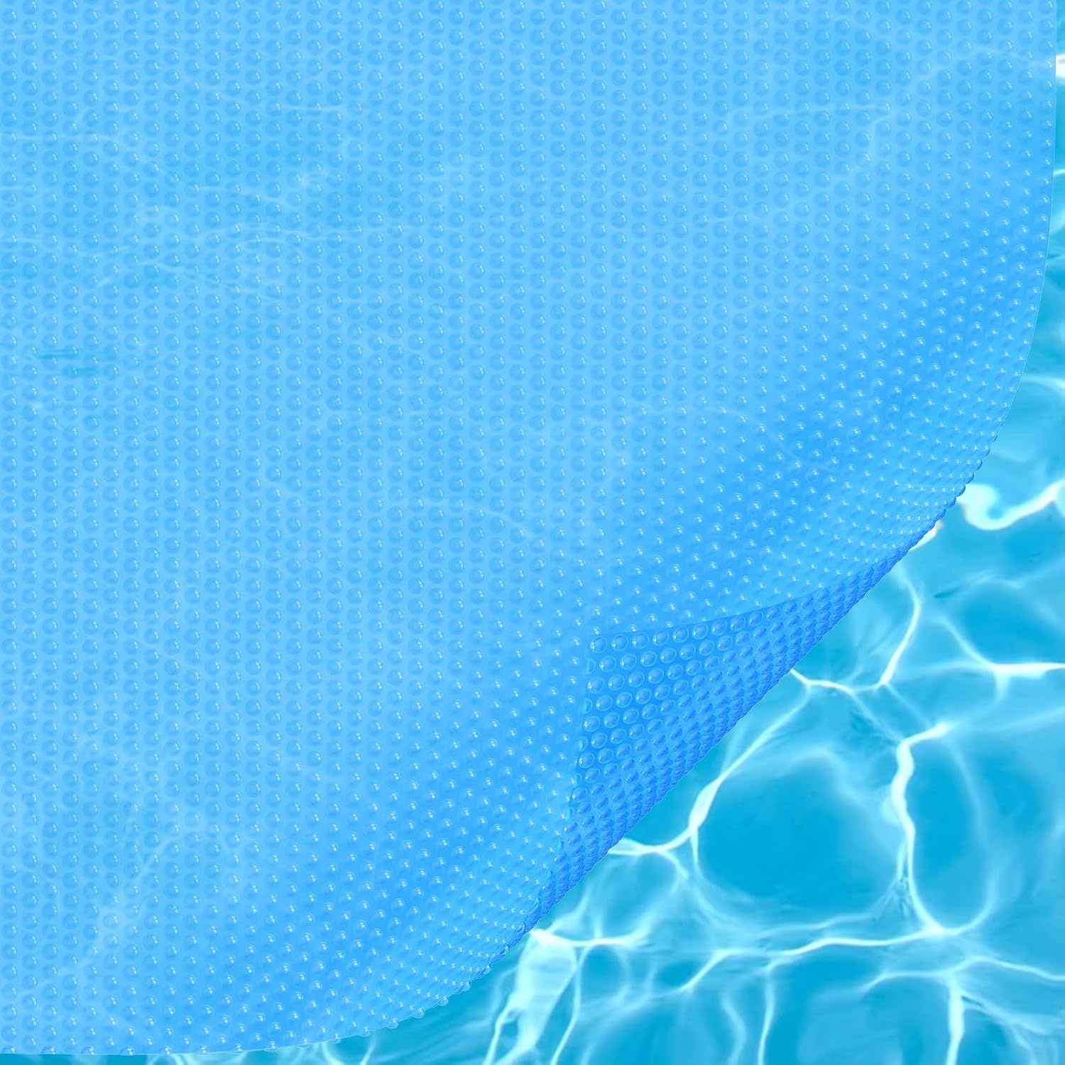 VEVOR Zonne-zwembadafdekking, rechthoekige zonnedeken voor zwembaden, ingegraven bovengronds zwembad zonneafdekking, 16 mil zonneafdekking, blauw