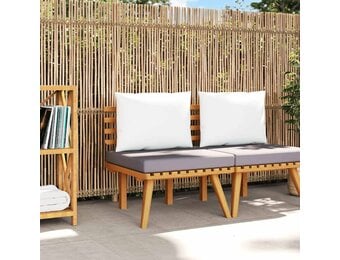 vidaXL Tuinstoel met kussens massief acaciahout